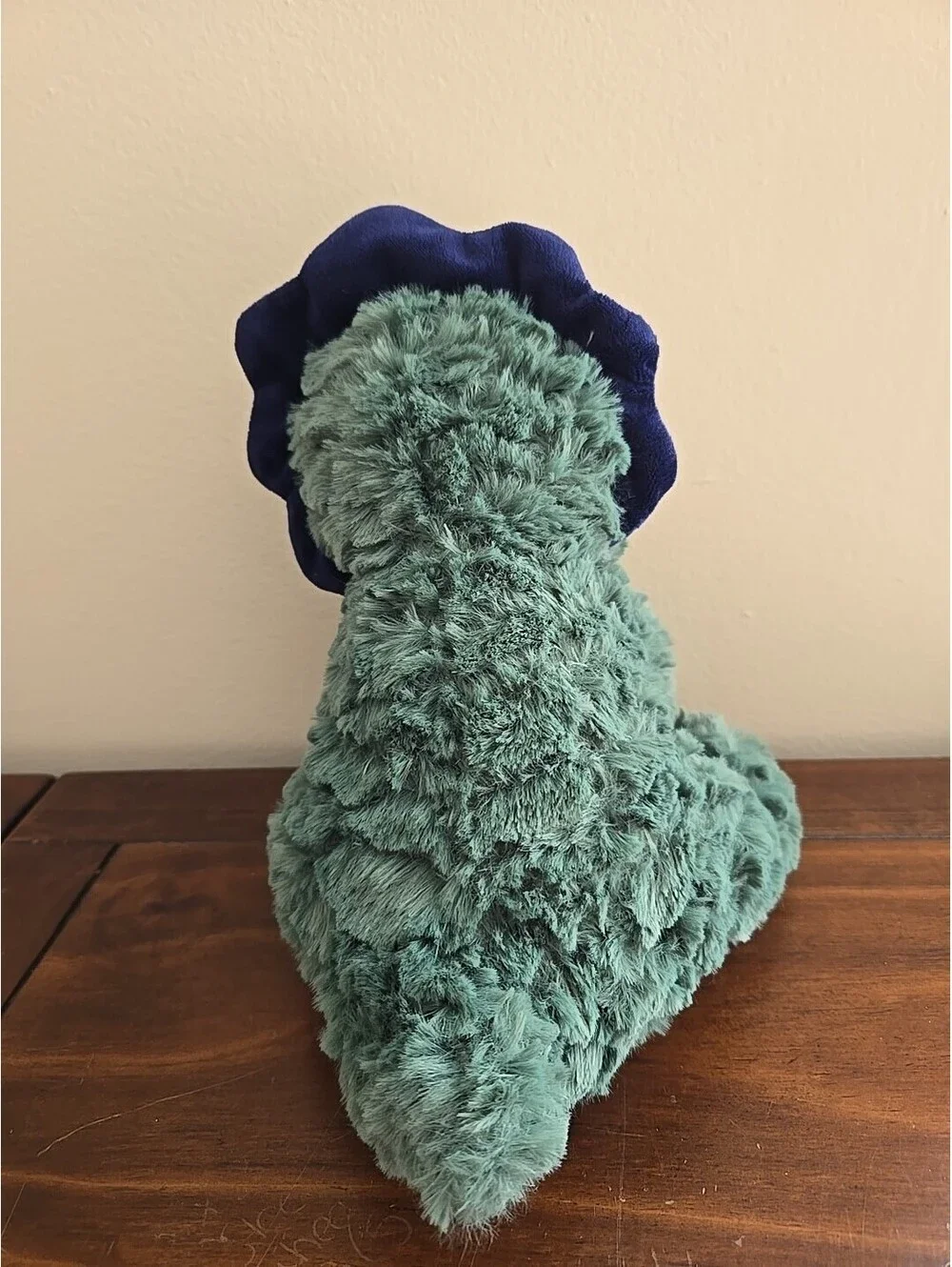 Carters Just One You Dinosaur Triceratops Plush Dark Green Blue Lovey 68474 9”